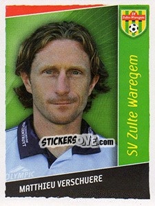 Sticker Matthieu Verschuere - Football Belgium 2006-2007 n. 370 - Panini