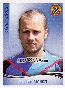 Sticker Jonathan Blondel - Football Belgium 2009-2010 - Panini