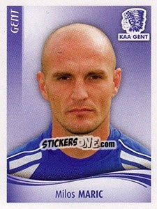 Sticker Milos Maric - Football Belgium 2009-2010 - Panini