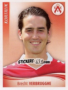 Sticker Brecht Verbrugghe - Football Belgium 2009-2010 - Panini