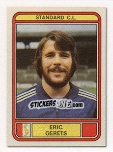 Sticker Erik Gerets (Vedettes du Club) - Football Belgium 2009-2010 - Panini