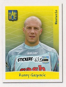 Sticker Ronny Gaspercic (Vedettes du Club) - Football Belgium 2009-2010 n. 411 - Panini