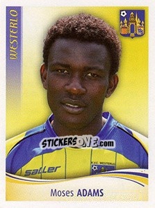 Cromo Moses Adams - Football Belgium 2009-2010 n. 427 - Panini