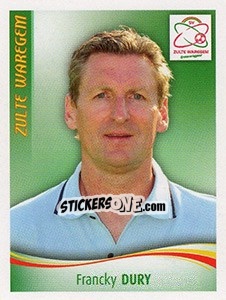 Cromo Francky Dury - Football Belgium 2009-2010 - Panini