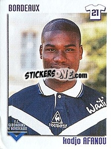 Figurina Kodjo Afanou - FOOT 1998-1999 - Panini