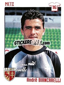 Sticker Andre Biancarelli - FOOT 1998-1999 - Panini