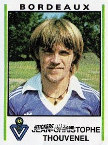 Figurina Jean-Christophe Thouvenel - Football France 1980-1981 n. 55 - Panini