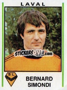 Sticker Bernard Simondi - Football France 1980-1981 n. 72 - Panini
