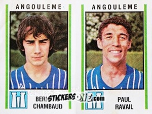 Sticker Bernard Chambaud / Paul Ravail - Football France 1980-1981 n. 346 - Panini