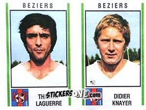 Sticker Thierry Laguerre / Didier Knayer - Football France 1980-1981 n. 362 - Panini