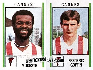 Sticker Guy Modeste / Frederic Goffin - Football France 1980-1981 n. 370 - Panini