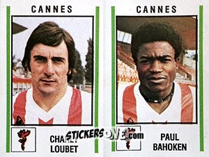 Sticker Charly Loubet / Paul Bahoken - Football France 1980-1981 n. 372 - Panini