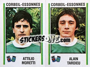 Sticker Attilio Moretti / Alain Tardieu - Football France 1980-1981 n. 376 - Panini