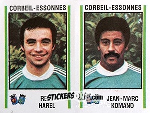 Sticker Remi Harel / Jean-Marc Komano - Football France 1980-1981 n. 377 - Panini