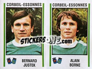 Sticker Bernard Justek / Alain Borne - Football France 1980-1981 n. 379 - Panini