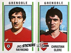 Sticker Jacques Raymond / Christian Clerc - Football France 1980-1981 n. 389 - Panini