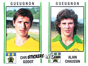 Sticker Christian Godot / Alain Chaussin - Football France 1980-1981 n. 396 - Panini