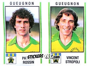 Sticker Patrick Rossin / Vincent Stroploi - Football France 1980-1981 n. 399 - Panini