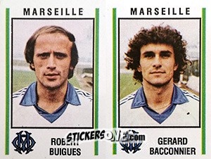 Sticker Robert Buigues / Gerard Bacconnier - Football France 1980-1981 n. 410 - Panini