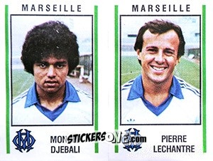 Sticker Moncef Djebali / Pierre Lechantre - Football France 1980-1981 n. 412 - Panini