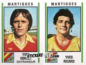 Figurina Yves Herbet / Yves Ricard - Football France 1980-1981 n. 413 - Panini