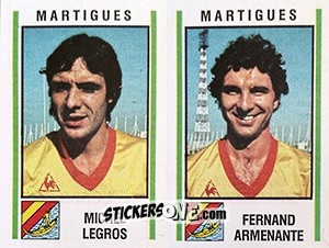 Sticker Michel Legros / Fernand Armenante - Football France 1980-1981 n. 415 - Panini