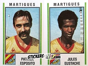 Sticker Patrick Esposito / Jules Eustache - Football France 1980-1981 n. 416 - Panini