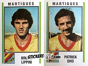 Sticker Bruno Lippini / Patrick Dho - Football France 1980-1981 n. 417 - Panini