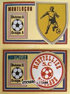 Sticker Ecusson E.S. Montlucon / Montpellier - Football France 1980-1981 n. 419 - Panini