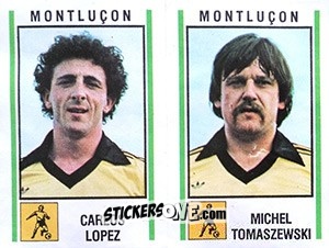 Sticker Carlos Lopez / Michel Tomaszewski - Football France 1980-1981 n. 423 - Panini