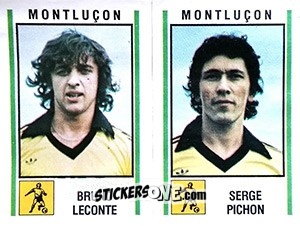 Sticker Bruno Leconte / Serge Pichon - Football France 1980-1981 n. 424 - Panini