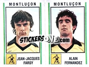 Sticker Jean-Jacques Farsy / Alain Fernandez - Football France 1980-1981 n. 425 - Panini