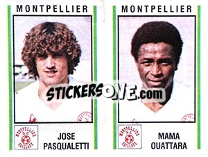 Cromo Jose Pasqualetti / Mama Ouattara - Football France 1980-1981 n. 429 - Panini