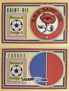 Sticker Ecusson Saint-Die / U.S. Tavaux-Damparis - Football France 1980-1981 n. 432 - Panini