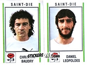 Sticker Christian Baudry / Daniel Leopoldes - Football France 1980-1981 n. 435 - Panini