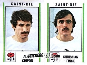 Sticker Alain Chipon / Christian Finck - Football France 1980-1981 n. 437 - Panini