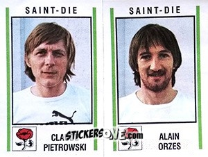 Sticker Claude Pietrowski / Alain Orzes - Football France 1980-1981 n. 438 - Panini
