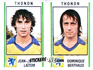 Sticker Jean-Jacques Laitem / Dominique Berthaud - Football France 1980-1981 n. 447 - Panini