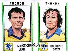 Sticker Michel Jean / Rodolphe Costa - Football France 1980-1981 n. 448 - Panini