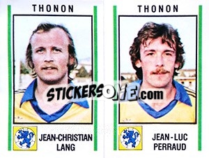 Sticker Jean-Christian Lang / Jean-Luc Perraud - Football France 1980-1981 n. 450 - Panini