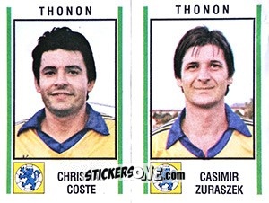 Sticker Christian Coste / Casimir Zuraszek - Football France 1980-1981 n. 451 - Panini