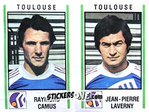 Sticker Raymond Camus / Jean-Pierre Laverny - Football France 1980-1981 n. 455 - Panini