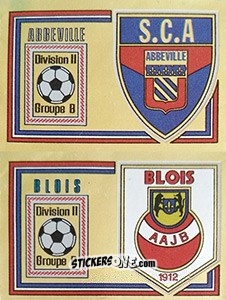 Sticker Ecusson S.C. Abbevillois / A.A.J. Blois - Football France 1980-1981 n. 458 - Panini