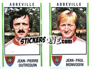 Sticker Jean-Pierre Outrequin / Jean-Paul Monvoisin - Football France 1980-1981 n. 464 - Panini