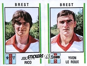 Sticker Jocelyn Rico / Yvon Le Roux - Football France 1980-1981 n. 473 - Panini