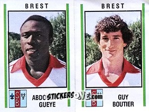 Sticker Abdoulaye Gueye / Guy Boutier - Football France 1980-1981 n. 474 - Panini