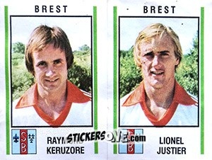 Sticker Rayumond Keruzore / Lionel Justier - Football France 1980-1981 n. 475 - Panini