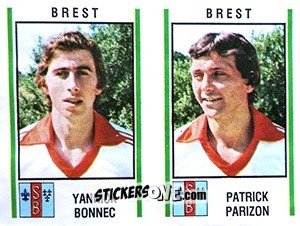 Sticker Tannick Bonnec / Patrick Parizon - Football France 1980-1981 n. 476 - Panini