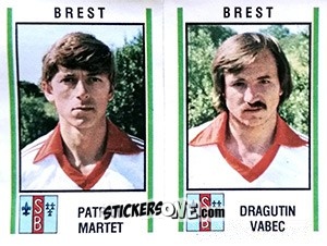 Sticker Patrick Martet / Dragutin Vabec - Football France 1980-1981 n. 477 - Panini