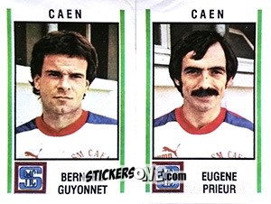Sticker Bernard Guyonnet / Eugene Prieur - Football France 1980-1981 n. 480 - Panini